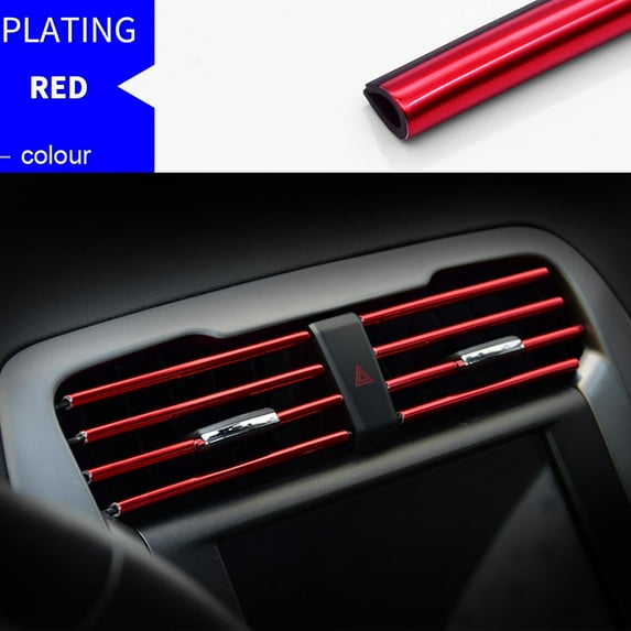 Giunmcul 50% Off Clear Modification Of The U-shaped Electroplated Bright Strips In The Decorative Strips Of Automobile Outlets, Chromium Plated Colorful Interior Decoration