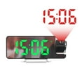 thumbnail image 1 of Giunmcul 50% Off Clear Projection Alarm Clock LED Mirror Digital Clocks Large Display with 180 Rotatable Projector USB C Port Auto Dimming Modern Desk Clock for Bedroom, 1 of 5