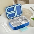 thumbnail image 1 of Giunmcul 50% Off Clear Transparent Stainless Steel Lunch Box for Office Workers and Students with Compartments for Lunch Boxes Heated Light Meal Boxes Three Compartment Lunch Box, 1 of 5