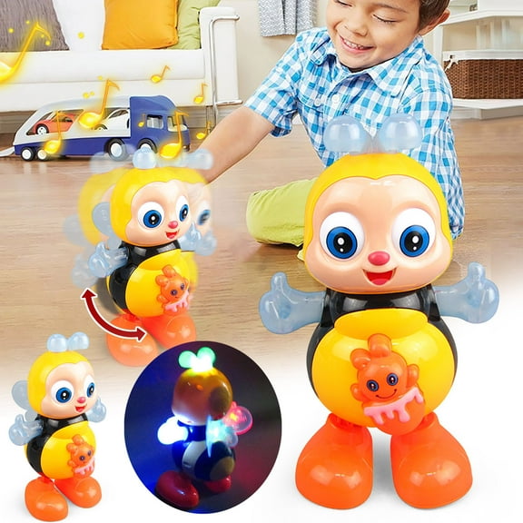 Giunmcul up to 50% Off Dancing Bee Children's Dancing Swinging Bee Musical Toys Electronic Bee Preschool Learning Puzzle Toys Interactive Singing with Lights and Music