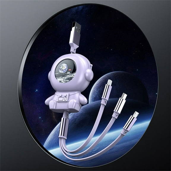 Giunmcul up to 50% Off Five Gear Retractable 3 In 1 USB Cable Data Line Portable Fast Char-ging Cable with Type C/Micro USB/IOS Port Connector Max 120cm