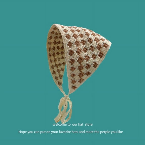 Giunmcul 50% Off Clear 9-options Hand Crocheted Hollow Three Corner Scarf Sweet and Lovely Headband Headband Headscarf