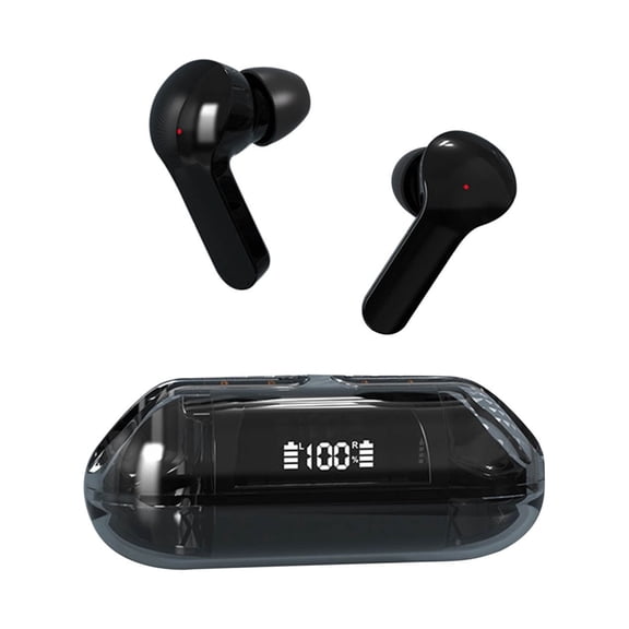 Giunmcul 50% Off Clear Bluetooth Headset High-end Transparent In-ear Noise Reduction Headset Digital Display-long Mobile Phone Universal