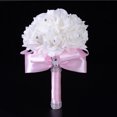 thumbnail image 1 of Giunmcul 50% Off Clear Crystal Roses Bridesmaid Wedding Bouquet Bridal Artificial Silk Flowers, 1 of 3
