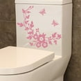thumbnail image 1 of Giunmcul 50% Off Clear Flower Toilet Seat Wall Sticker Bathroom Decoration Decals Decor, 1 of 4