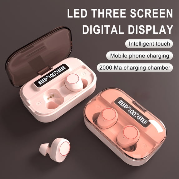 Giunmcul 50% Off Clear G05 Headset Contact Control Digital Display Bluetooth 5.3 Wireless Headset In-ear Stereo Headset