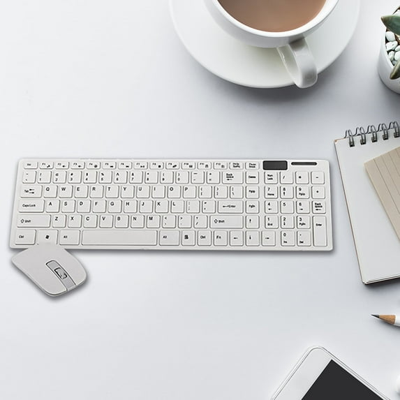 Giunmcul 50% Off Clear HK-06-thin Silent 2.4G Wireless Keyboard and Mouse Set 1600DPI