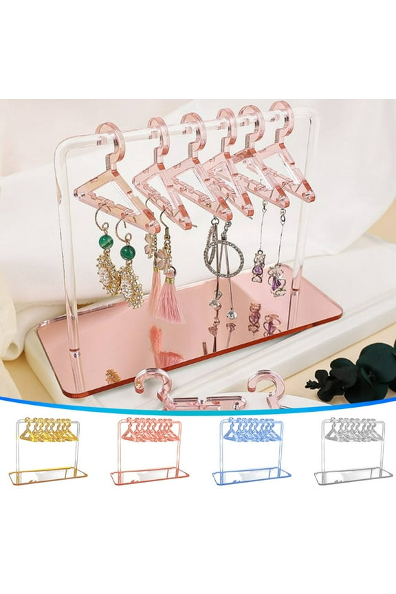 50% Off Clear Hanging Hanger Shaped Personalized Earrings Earrings Acrylic Earrings Bracelets Choker Storage Display
