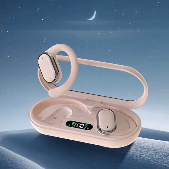 Giunmcul 50% Off Clear Stylish Bluetooth 5.3 Earhook New with High Sound Quality Comfortable Fitness Long Battery Life Display and Universal Private