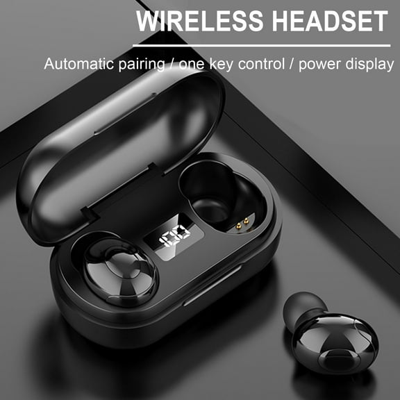 Giunmcul 50% Off Clear Wireless Headset Bluetooth 5.0 Stereo Headphone In-Ear Earphones Earbuds with MIC