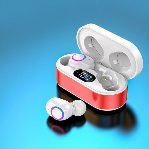 Giunmcul 50% Off Clear Wireless Mini Headset Bluetooth 5.2 Sport Headset Portable Charging Box