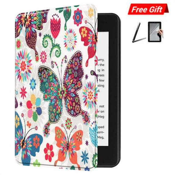 Giunmcul 50% Off Clear for New Kindle Paperwhite 4 2018 Smart Thin Leather Sleep Awake Flip Cover Case