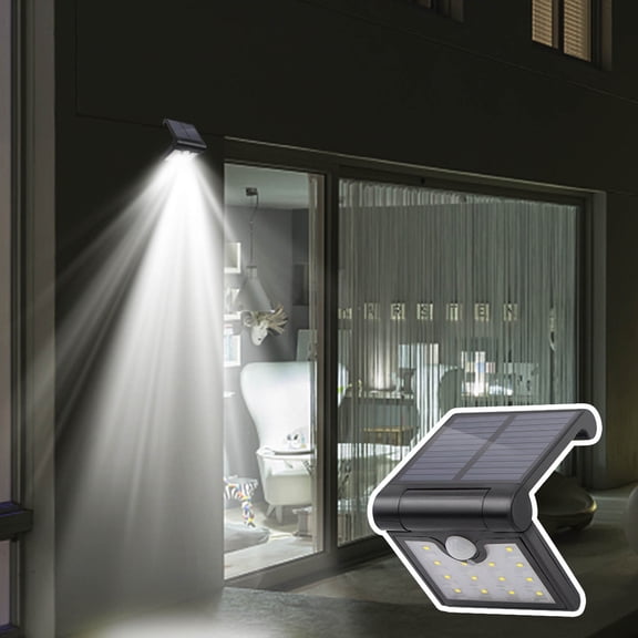 Giunmcul up to 50% Off Solar Lights Outdoor LED Foldable Motion Sensor Wall Lights Super Bright Wireless Security Lights for Front Door Backyard Patio Garage 1W 14 Lamp