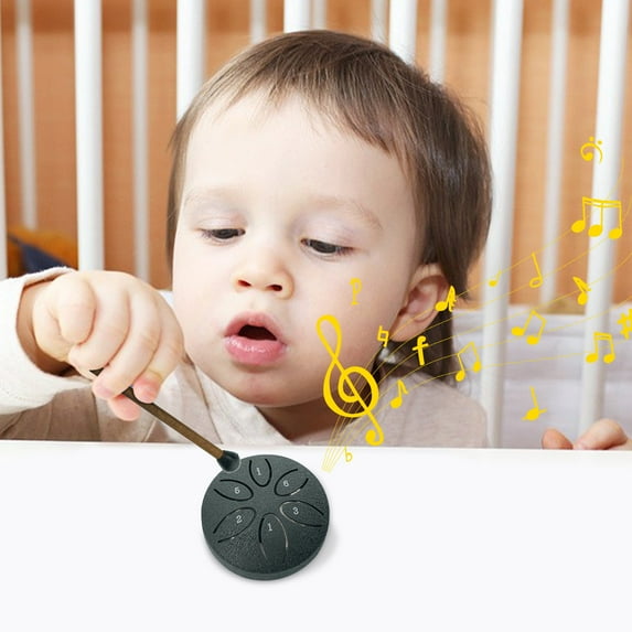 Giunmcul up to 65% Off Buddha Stones Mini Steel Tongue Drum, Mini Handpan Drum, Worry- Drum, Handpan Drum, for Kids Adults Education Entertainment Yoga Zen Gifts