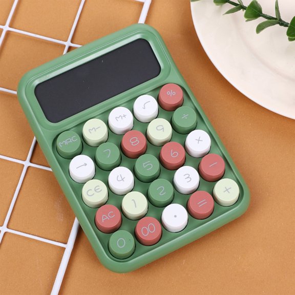 Giunmcul up to 65% Off Cute Calculator Small Portable Scientific Calculator for Students 12 Digits Mini Body Plastic Keys Non-slip Bottom Pad Clear Keys
