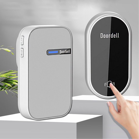 Giunmcul up to 65% Off Wireless Doorbell 1V1 Frameless Super Switching Self-generating Switching Wireless Kinetics Energy Switching Battery- and Wiring- Remote Control
