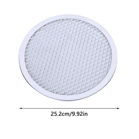 Giunmcul Aluminum Pizza Mesh Round Thickened Baking Screen Quick Ventilation Seamless Rim Even Crust Hand Wash Only IdealforPizzerias And Home Kitchens One Pizza Screen