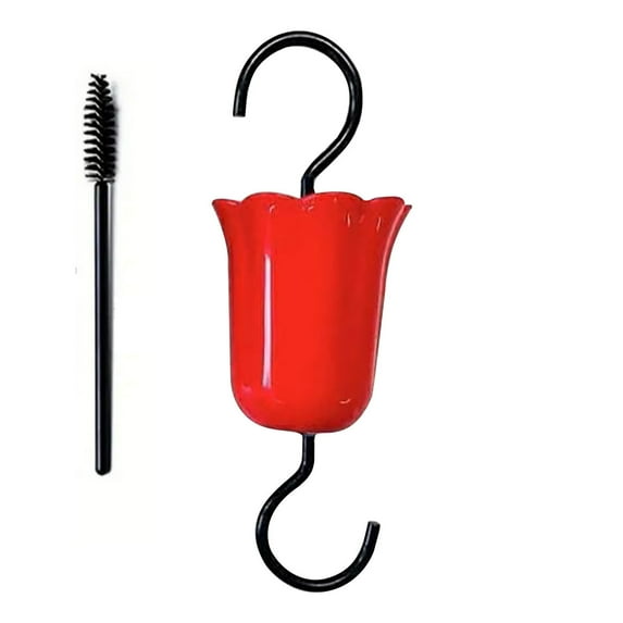 Giunmcul Ant Moat For Hummingbird Feeders Hanging Ant Guard Red Umbrella Hook Large Capacity Insect Barrier For Garden Bird Feeders