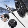 Giunmcul Anti Skid Chains Thickened Rubber Winter Snow Tire Chains Emergency Traction Aid for Cars SUVs Trucks Easy Installation No Tools Required Black Design