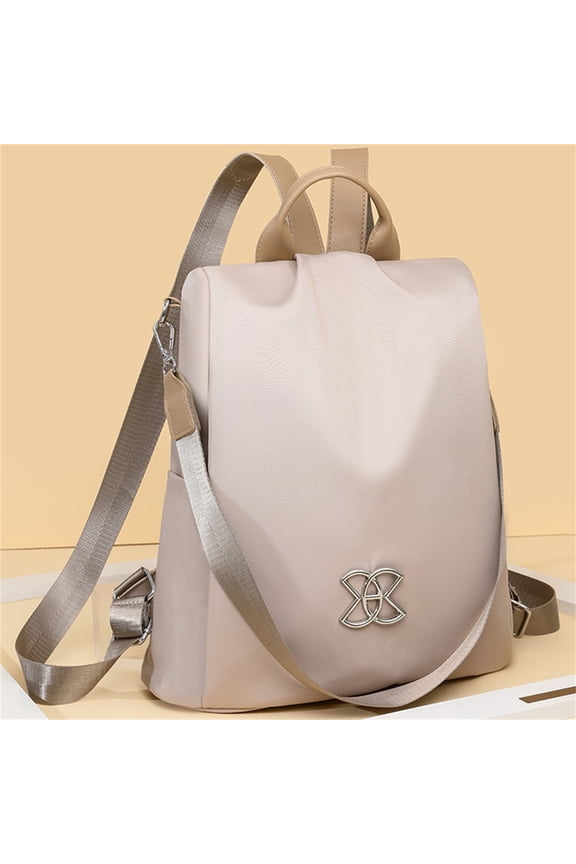 Anti Theft Backpack for Women Large Capacity Secure Back Zipper Travel Daypack with Multiple Compartments Convertible Shoulder Bag Lightweight Fabric 33x28x16cm 1 Piece