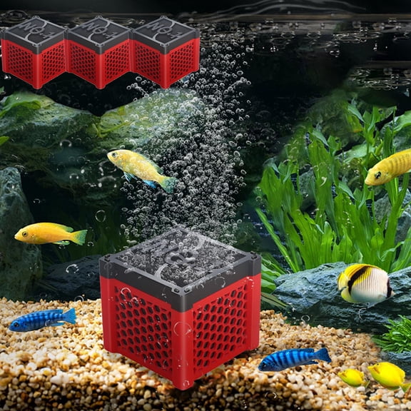 Giunmcul Aquarium Water Purifier Filter Media Activated Carbon Ultrafiltration Absorption Blocks 2 or 3 Pack for Fish Tank Clear Water Odor Control and Bio Support