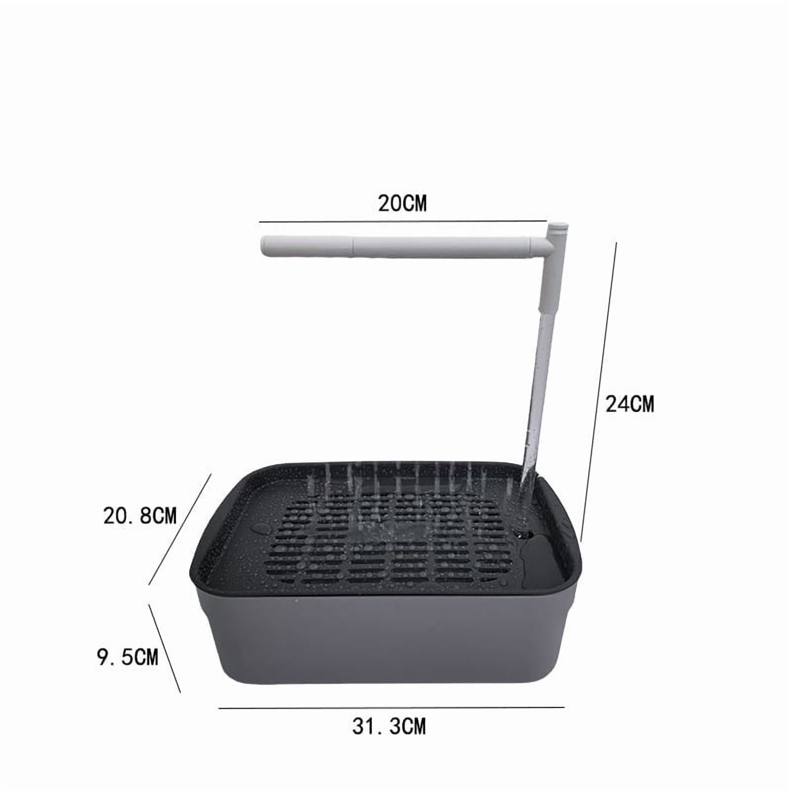 Giunmcul Automatic Circulating Bird Bath Tub USB Powered Parrot Birdbath Fountain for Small Birds External Pet Shower Basin Easy Clean 1 Piece