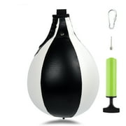 Giunmcul Boxing Speed Bag Pear Shaped Punching Bag Set with Swivel Hook Inflator Needle Reflex Training for MMA Muay Thai Fitness Hand Eye Coordination 1 Set