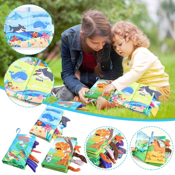 Giunmcul Cloth Set 3 Pack Hand Puppet Soft Fabric Educational Toys for Infants Toddlers Early Learning Parent Child Interaction