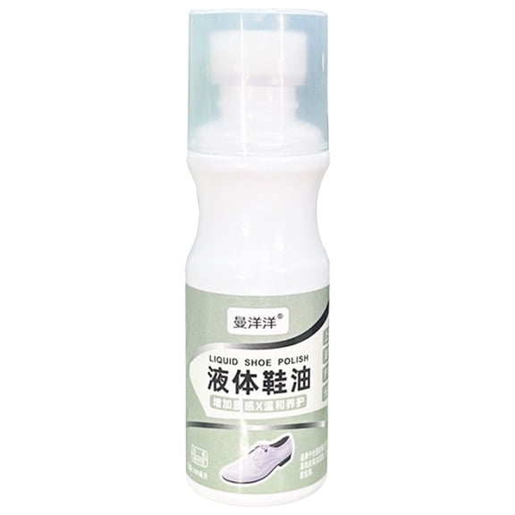 Giunmcul Colourless Liquid Shoe Polish 100ml with Sponge Head for Leather Shoes Bags Maintenance