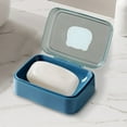 thumbnail image 1 of Giunmcul Cute Soap Container with Lid Compact Double Layer with Removable Inner Tray for Travel Storage, 1 of 7