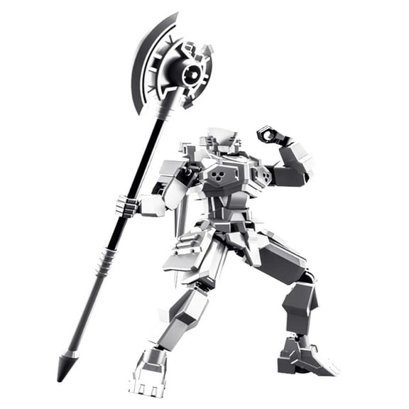 Giunmcul DIY Assembly Robot Action Figure Flexible Joints Detachable Weapons Unique Design Creative Puzzle Craft for Adults & Boys Manual Build Kit