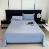 thumbnail image 1 of Giunmcul Double Brushed Bed Sheet Solid Colour Easy Care Dormitory Friendly Home Bedding Soft Breathable Cotton Rich Fabric for Bedroom Decor Single Double, 1 of 5