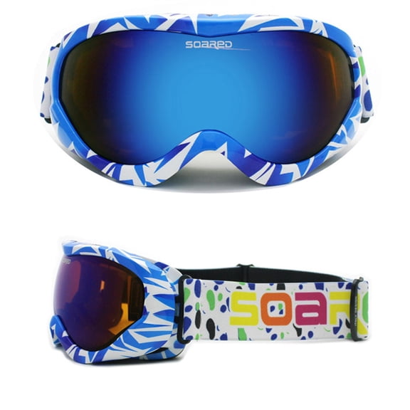 Giunmcul Double-Layer Anti-Fog Ski Goggles with Ergonomic Polycarbonate Frame Windproof and Sandproof Outdoor Riding Eyewear