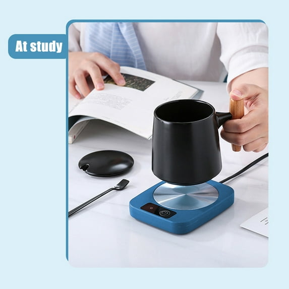 Giunmcul Electric Heated Saucer Cup Warmer Thermostatic Drink Heater Portable Electronic Mug Warmer Auto On/Off 1pc