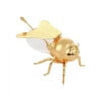 Giunmcul European Bee Shaped Sugar Bowl with Spoon, Golden Metal Sugar Cube Container with Flip Lid, Vintage Kitchen Countertop Storage Jar