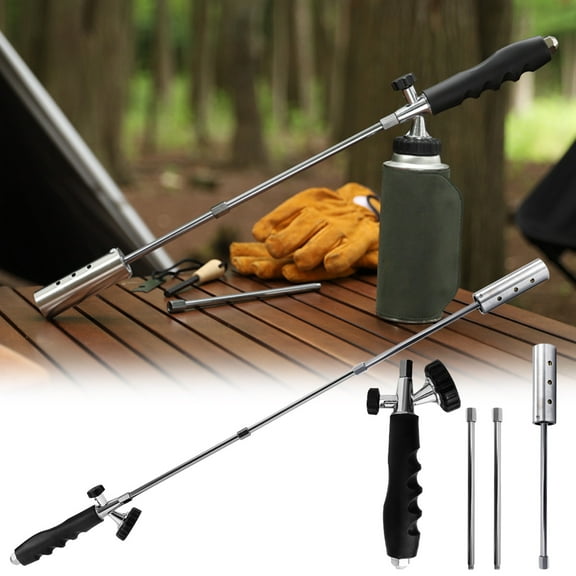 Giunmcul Extended Reach Gas Blow Torch Lighter Igniter High Temperature Metal Adjustable Flame Weed Burner Welding Tool