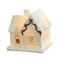 thumbnail image 1 of Giunmcul Festival Gift Christmas Decoration Resin Hut White Glowing Snow House Desktop Ornaments Christmas Gifts Microscape Decoration Winter Decoration Snow View Cabin, 1 of 3
