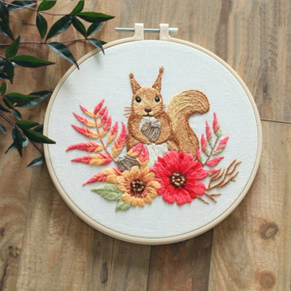 Giunmcul Festival Gift Embroidery Kit Set for Beginners-Handmade Embroidery DIY