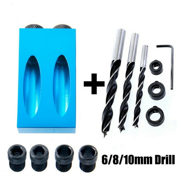 Giunmcul Festival Gift Pocket Hole 6 8 10mm Dowel Woodworking Wood Work Guide Screw Joint Set Kit