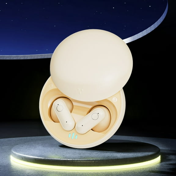 Giunmcul Festival Gift Short Stemmed True Wireless Bluetooth Earphones Small Semi In Ear Low Latency High Battery Semi In Ear 5.4 Bluetooth Earbuds Earphones