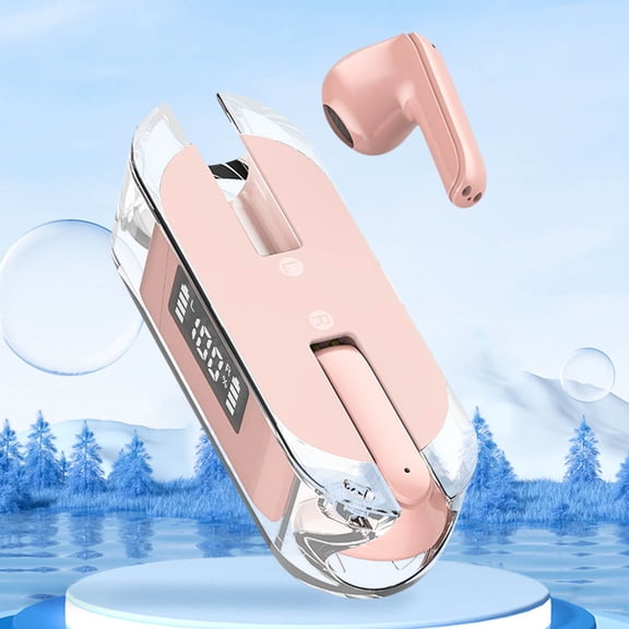 Giunmcul Festival Gift Transparent Digital Display Earphones TM50 Wireless Bluetooth Earphones Semi In Ear Sports Bluetooth Earphones