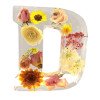 Giunmcul Floral Letter Resin Night Light, Decorative Flower Lamp with Customizable Initial for Bedroom Nursery Home Decor, Warm Gift for Housewarming Birthday