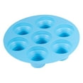 thumbnail image 1 of Giunmcul Foldable Food Grade Silicone Frying Pan Mold 7 Hole Retractable Baking Helper Non Stick Easy Clean Space Saving Size 18x3 cm 1 Baking Mold, 1 of 3