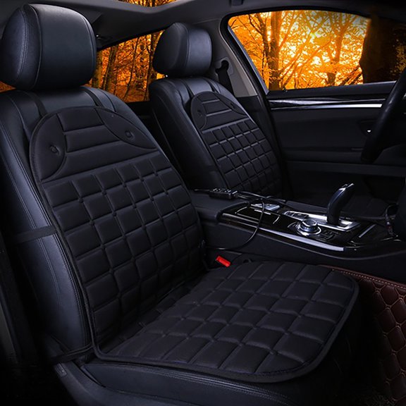 Giunmcul Heated Seat Cushion 12V Car Smart Thermostat Soft Comfortable Quick Heating Portable Travel Must Have for Winter Driving