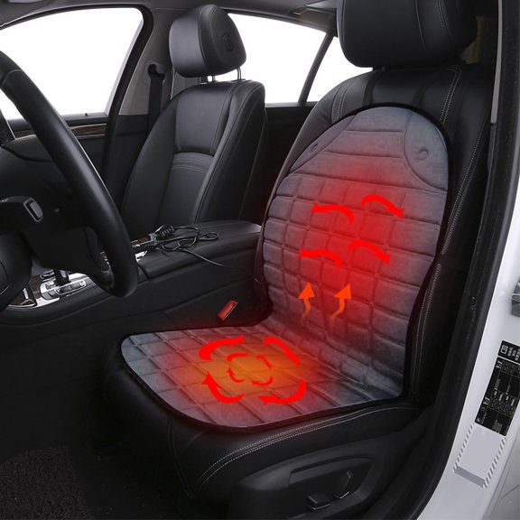 Giunmcul Heated Seat Cushion 12V Car Smart Thermostat Soft Comfortable Quick Heating Portable Travel Must Have for Winter Driving