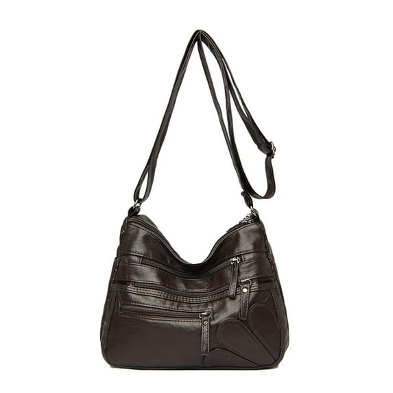 Giunmcul Holiday Deals Women's Crossbody Bag, Double Zipper Crossbody Bag, Shoulder Purse, Makeup Bag, Large Capacity Crossbody