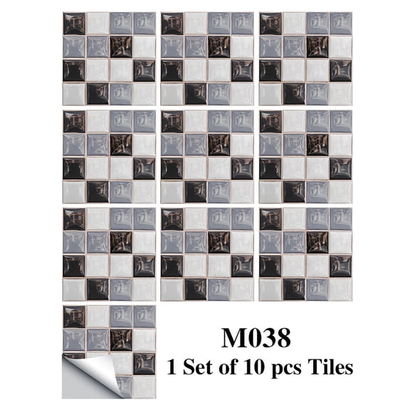 Giunmcul Holiday Gift Finder 10pcs Home Decor Living Room Tile Set Strong Sticker Kitchen Wall Sticker