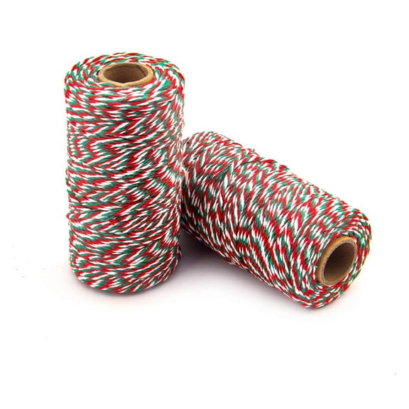 Giunmcul Holiday Gift Finder 656 Feet/200m Packing String Rope for Christmas Decoration 2PC