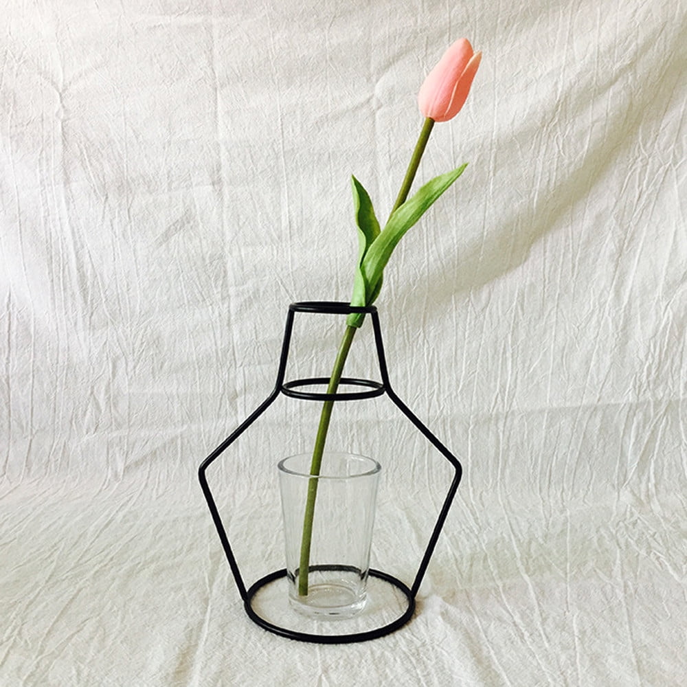 Giunmcul Holiday Gift Finder Abstract Vase Iron Brief Vase Flower Racks ...