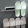 thumbnail image 1 of Giunmcul Holiday Gift Finder Bathroom Slippers Rack Punching Wall-mounted Toilet Wall-mounted Shoe Storage Artifact Toilet Rack, 1 of 5